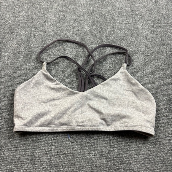 ROXY Women’s Grey Strappy Racerback Athletic Sports Bra size: Medium - Picture 1 of 6